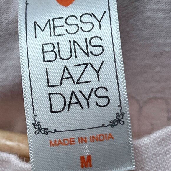 Messy Buns Lazy Days Graphic Tee Daisies Nature Pink Women's Desert Sunset - Picture 6 of 8